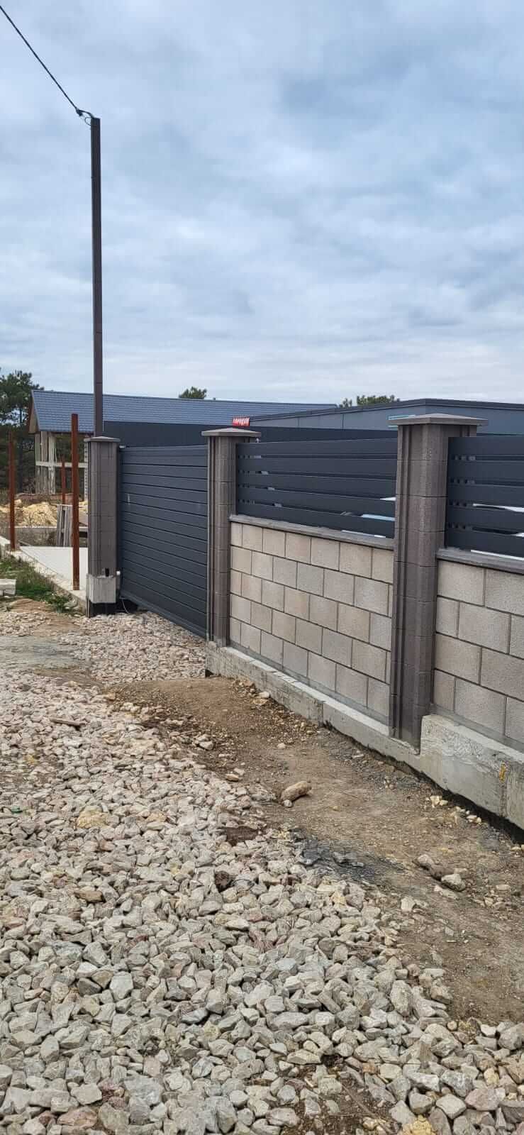 Забор-ранчо из металлопланкена 28м RAL7024 Серый Графит МАТТЕ фото 2 в Воронеже